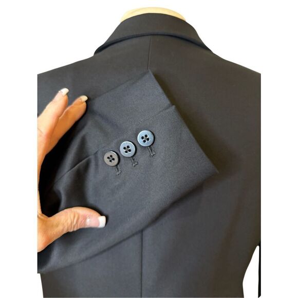 Chico’s Classic Black Single Button Blazer Sz. S Lined Professional Career - Picture 4 of 7